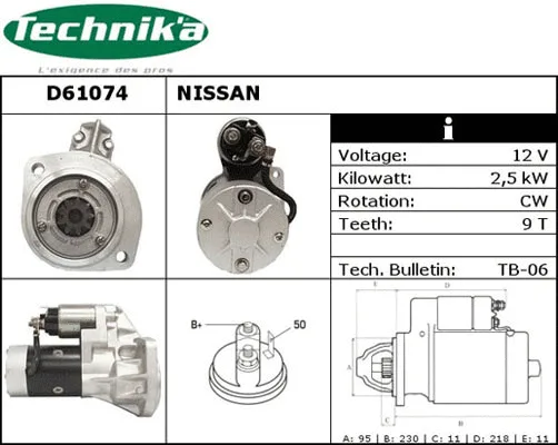 Démarreur Technika D61074
