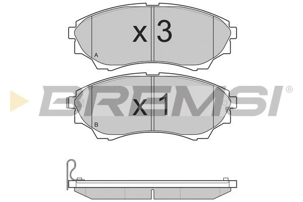 Kit de plaquettes de frein, frein à disque BREMSI BP3232