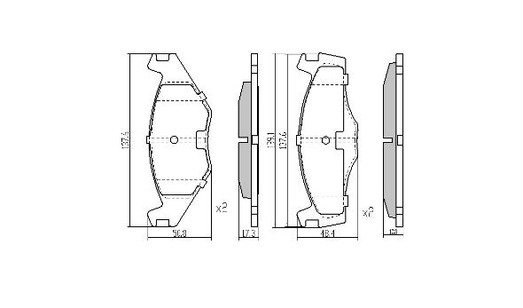 Kit de plaquettes de frein, frein à disque FREMAX FBP-0461-01