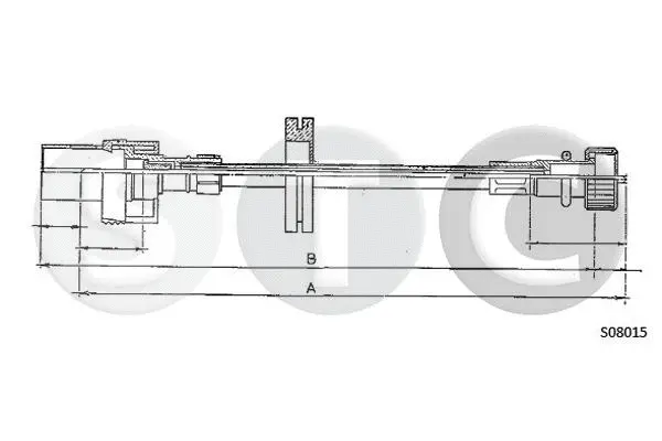 Câble flexible de commande de compteur STC T481730