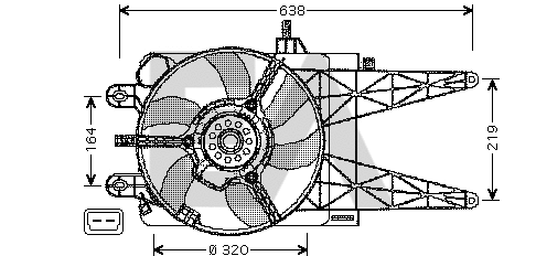 Ventilateur, refroidissement du moteur EACLIMA 33V25049