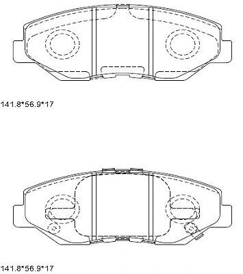 Kit de plaquettes de frein, frein à disque ASIMCO KD1513