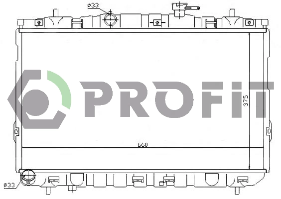 Radiateur, refroidissement du moteur PROFIT PR 1806A1