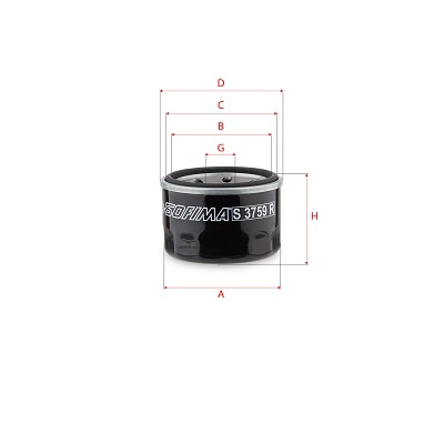 Filtre à huile SOFIMA S 3759 R