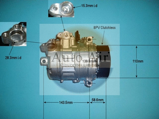 Compresseur, climatisation AUTO AIR GLOUCESTER 14-0050