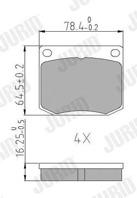 Kit de plaquettes de frein, frein à disque JURID 571358J