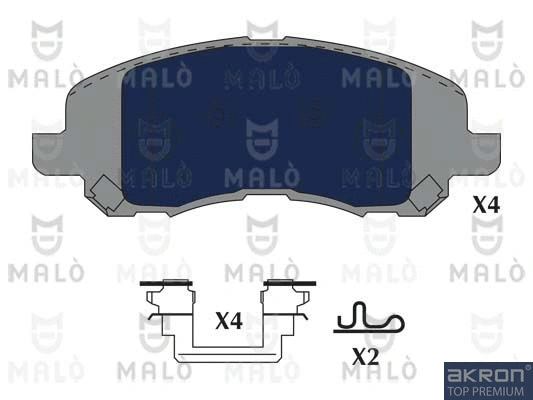 Kit de plaquettes de frein, frein à disque AKRON-MALÒ 1051224