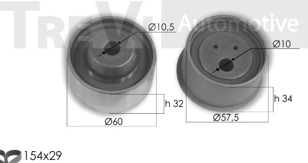 Kit de courroie crantée TREVI AUTOMOTIVE KD1349