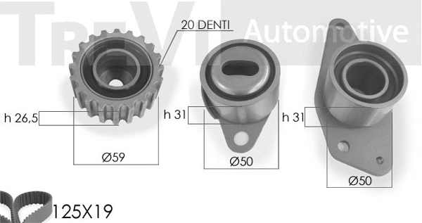 Kit de courroie crantée TREVI AUTOMOTIVE KD1009