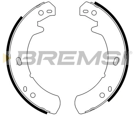 Jeu de mâchoires de frein, frein de stationnement BREMSI GF0439