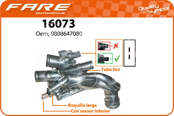 Boîtier du thermostat FARE SA 16073