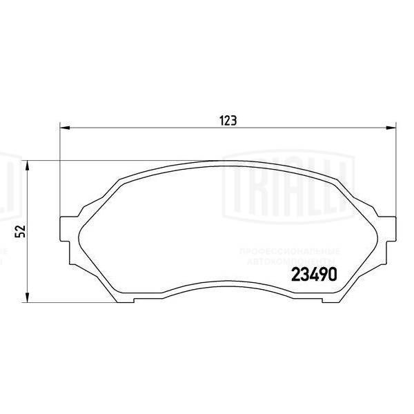 Kit de plaquettes de frein, frein à disque TRIALLI PF 4257