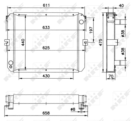 Radiateur, refroidissement du moteur NRF 52202
