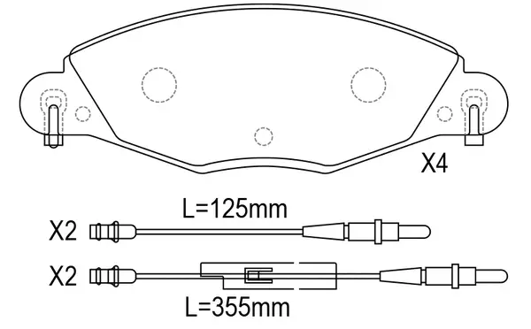 Kit de plaquettes de frein, frein à disque SB BP42184W