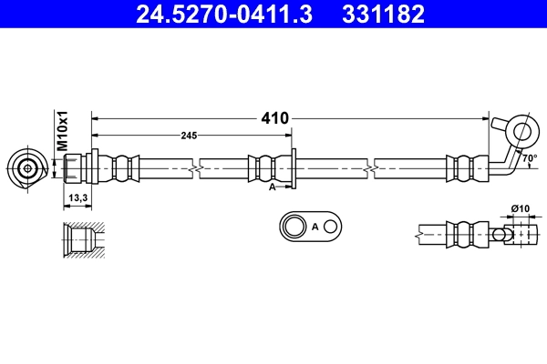 Flexible de frein ATE 24.5270-0411.3