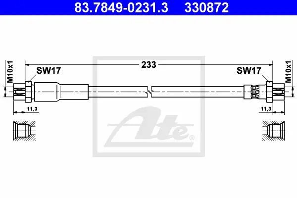 Flexible de frein ATE-APAC 83.7849-0231.3