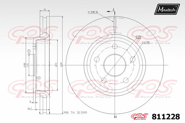 Disque de frein MAXTECH 811228