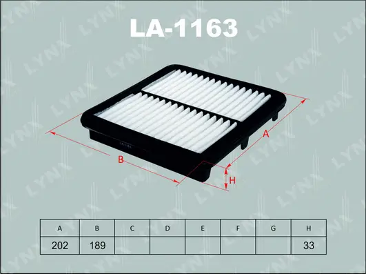 Filtre à air LYNXAUTO LA-1163