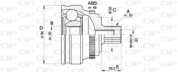 Jeu de joints, arbre de transmission OPEN PARTS CVJ5110.10