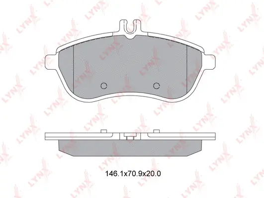 Kit de plaquettes de frein, frein à disque LYNXAUTO BD-5318