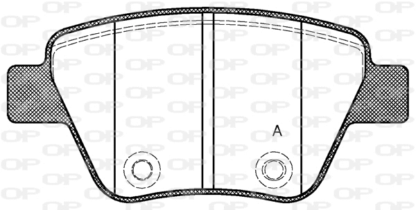 Kit de plaquettes de frein, frein à disque OPEN PARTS BPA1420.00