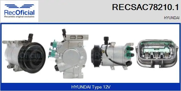 Compresseur, climatisation RECOFICIAL RECSAC78210.1