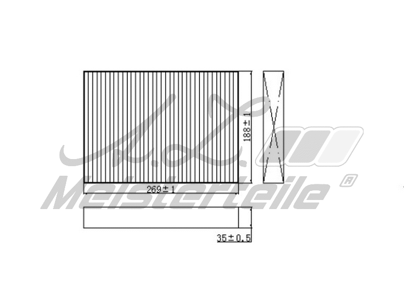 Filtre, air de l'habitacle A.Z. Meisterteile AZMT-41-010-1681