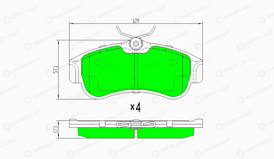 Kit de plaquettes de frein, frein à disque Automotive Adriado GLBP0291
