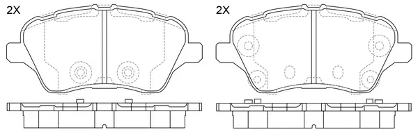 Kit de plaquettes de frein, frein à disque SB BP51010