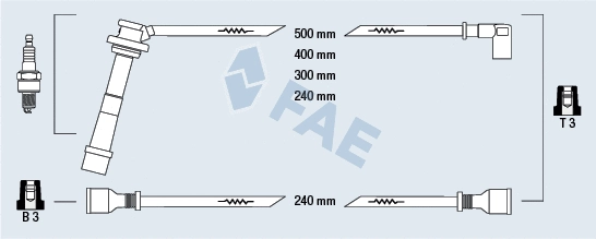 Kit de câbles d'allumage FAE 85805