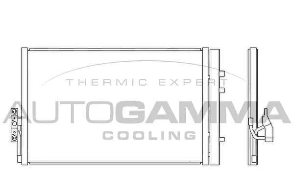 Condenseur, climatisation AUTOGAMMA 107114