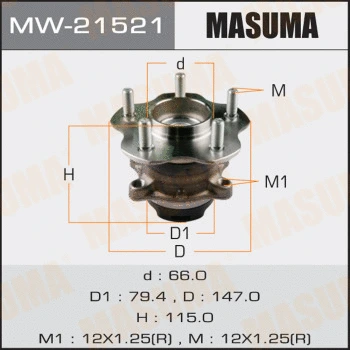 Kit de roulements de roue MASUMA MW-21521