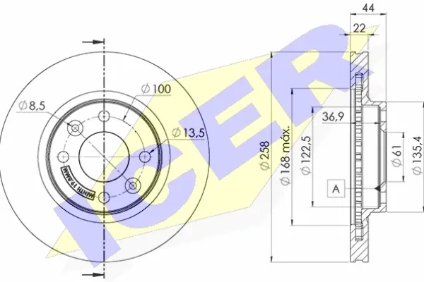 Disque de frein ICER 78BD3108-2