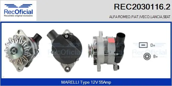 Alternateur RECOFICIAL REC2030116.2