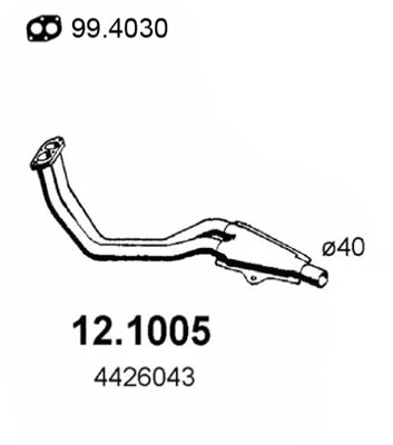 Tuyau d'échappement ASSO 12.1005