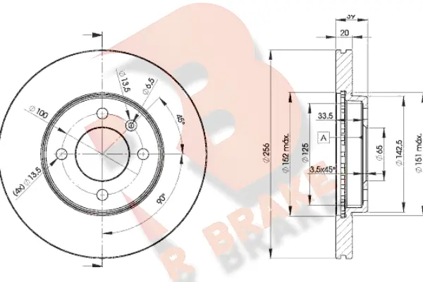 Disque de frein R BRAKE 78RBD23790