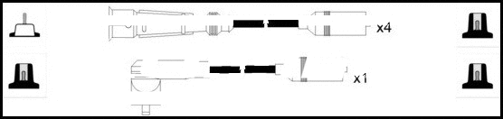 Kit de câbles d'allumage LEMARK HOES446