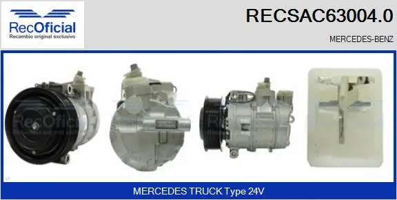 Compresseur, climatisation RECOFICIAL RECSAC63004.0