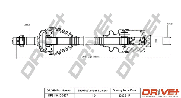Arbre de transmission Dr!ve+ DP2110.10.0227