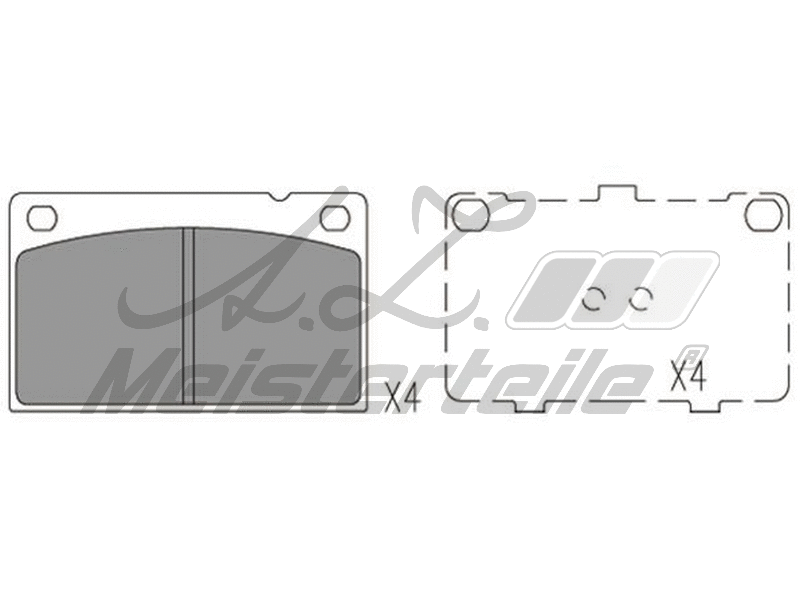 Kit de plaquettes de frein, frein à disque A.Z. Meisterteile AZMT-44-022-1774