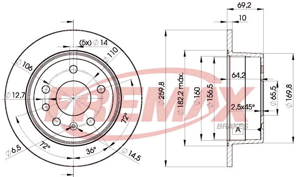 Disque de frein FREMAX BD-9105