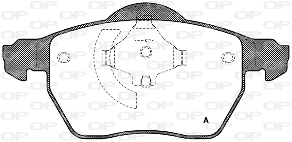 Kit de plaquettes de frein, frein à disque OPEN PARTS BPA0390.50
