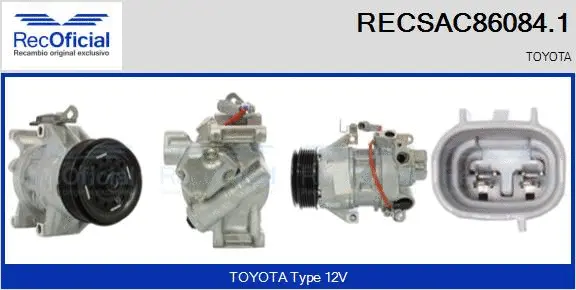 Compresseur, climatisation RECOFICIAL RECSAC86084.1