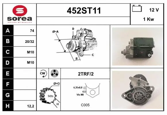 Démarreur STARTCAR 452ST11
