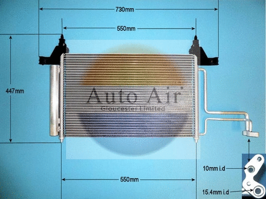 Condenseur, climatisation AUTO AIR GLOUCESTER 16-1123