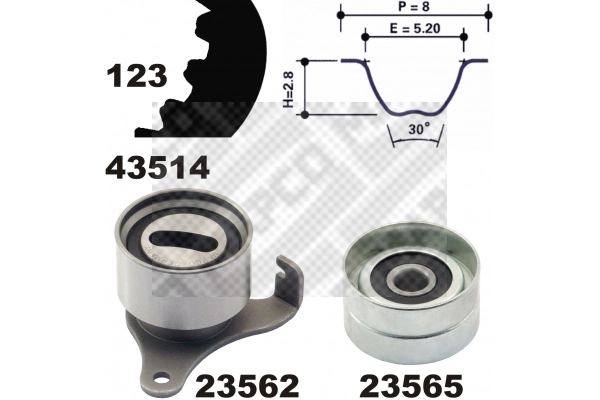 Kit de courroie crantée MAPCO 23514
