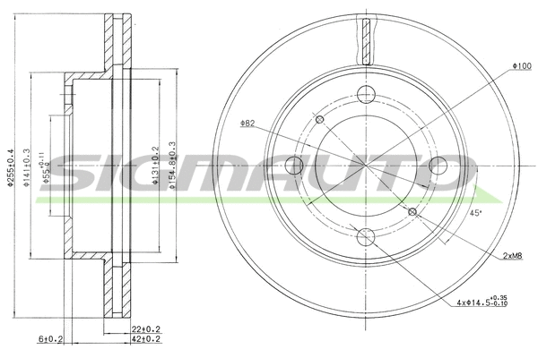 Disque de frein SIGMAUTO DBA794V