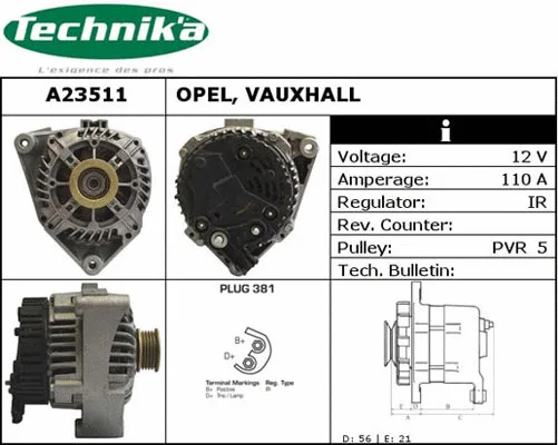 Alternateur Technika A23511