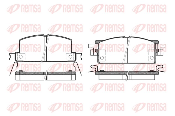 Kit de plaquettes de frein, frein à disque REMSA 0153.04