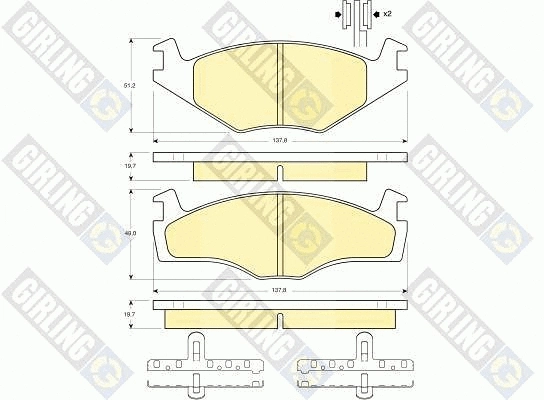 Kit de freins, frein à disques GIRLING 6410105